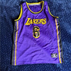Fanatics Purple and Yellow LeBron James Lakers Sports Jersey